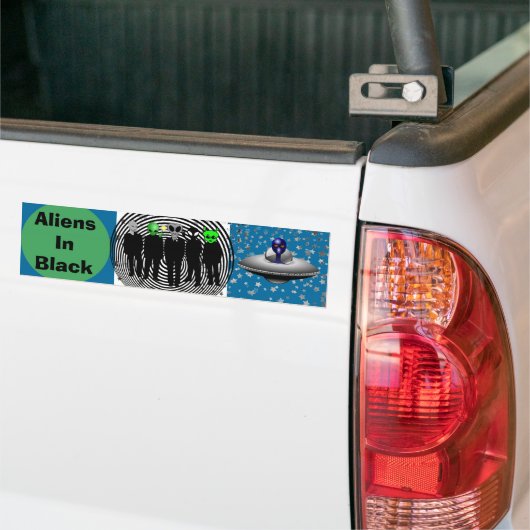 Aliens en noir autocollant pare-chocs (Sur camion)