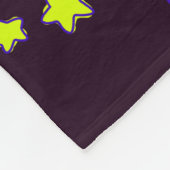Aliens en sterren in de buitenruimte fleece deken (Hoek)