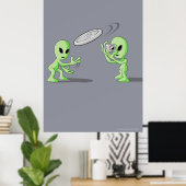 Aliens Frisbee UFO Hoax Poster (Thuiskantoor)