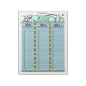 Aliens Goal Planner Aangepast Notitieblok (Gedraaid)