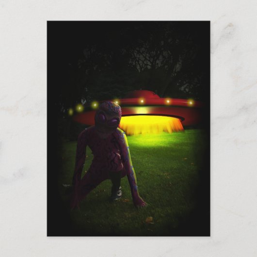 Aliens hebben Briefkaart aangevoerd (Voorkant)