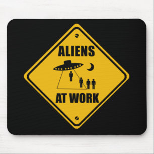 Aliens in het werkbord - Mousepad Muismat