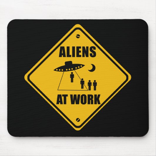 Aliens in het werkbord - Mousepad Muismat (Voorkant)