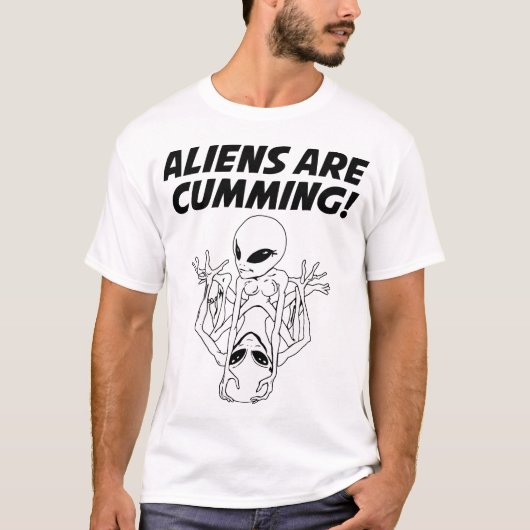 Aliens koken grappig skelet t-shirt (Voorkant)