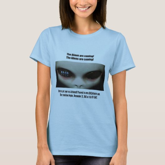Aliens komen eraan t-shirt (Voorkant)