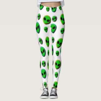 ALIENS. NEON GREEN ALIEN HOOFDKLEUREN. LEGGINGS