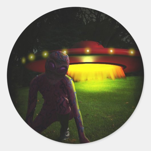 Aliens ont atterri Sticker (Devant)