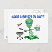 Aliens-partij Briefkaart (Voorkant / Achterkant)