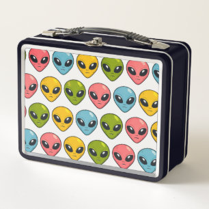 Aliens Patroon Metalen Lunchbox