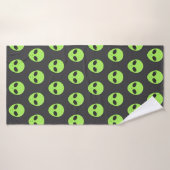 aliens patterns greens (Serviette de bain)