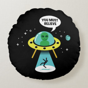 Aliens Rond Kussen