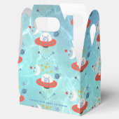 Aliens Space Pattern Bedankt voor Blauwgroen Verja Bedankdoosjes (Geopend)