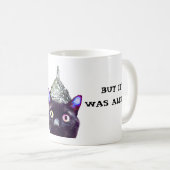 Aliens ! Tasse de club de chat noir (Devant droit)