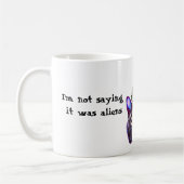 Aliens ! Tasse de club de chat noir (Gauche)