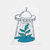 Aliens UFO Fleece Deken (Voorkant)