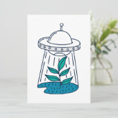 Aliens UFO Kaart (Staand voorkant)