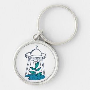 Aliens UFO Sleutelhanger