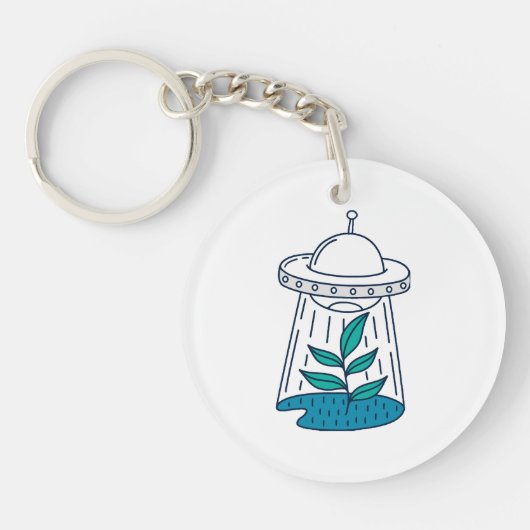 Aliens UFO Sleutelhanger (Voorkant)