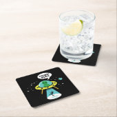 Aliens Vierkante Kartonnen Onderzetter (Insitu)