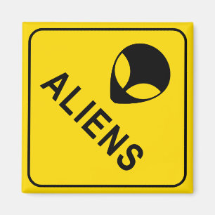 Aliens Yellow en Black Warning-patches Magnet Magneet