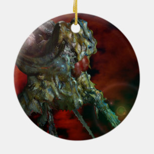 aliens, ze zijn hier keramisch ornament