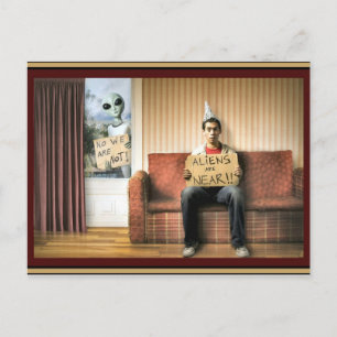 Aliens zijn dichtbij - briefkaart