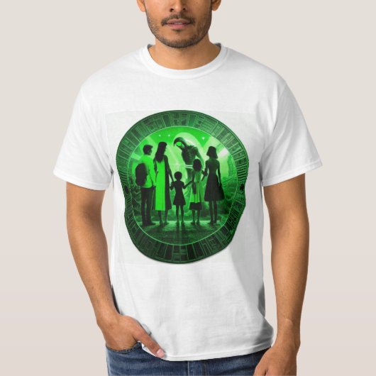 Aliens zijn er al. Ontwerp 2. T-shirt (Voorkant)