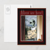 Aliens zijn hier! - briefkaart (Voorkant / Achterkant)