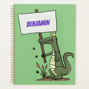 Aligator de crocodile drôle avec dessin animé