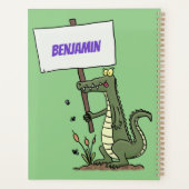 Aligator de crocodile drôle avec dessin animé (Dos)