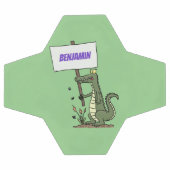 Aligator de crocodile drôle avec dessin animé (Plat)