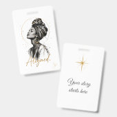 Aligné. Badge Édition Spéciale | Boho Art (Avant & arrière)