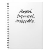 Aligned. Empowered. Unstoppable. Notitieboek (Voorkant)