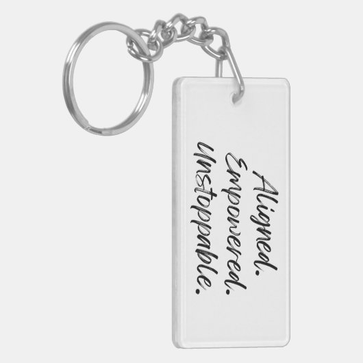 Aligned. Empowered. Unstoppable. Sleutelhanger (Voorkant Links)