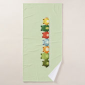 Alignement de Grenouilles Mignonnes – Art d'Animau (Serviette de bain)