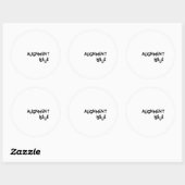 Alignment Issue Minimalist Tech Ronde Sticker (Vel)