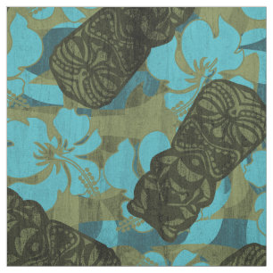 Ali'i Refuge Hawaiian Hibiscus Tiki Stof