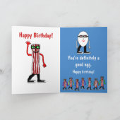 Alimentation amusante Bacon & Oeufs Carte d'annive (Intérieur)