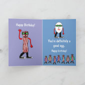 Alimentation amusante Bacon & Oeufs Carte d'annive (Intérieur)