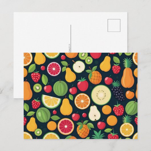 Alimentation saine, Carte postale de poste (Devant / Derrière)