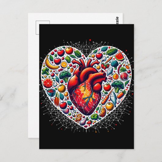 Alimentation saine, Carte postale de poste (Devant / Derrière)