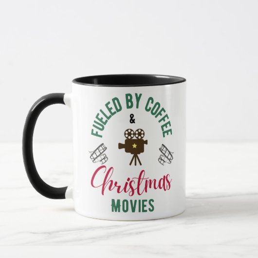 Alimenté par Café et Films de Noël Café Mug (Gauche)