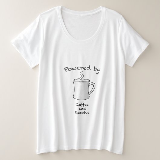 Alimenté par café et résolu (Design devant)