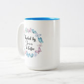 Alimenté par Jésus & Café GRANDE tasse (Devant gauche)