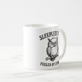 Alimenté Par La Mug De Chouette Sleepless À La Caf (Devant droit)