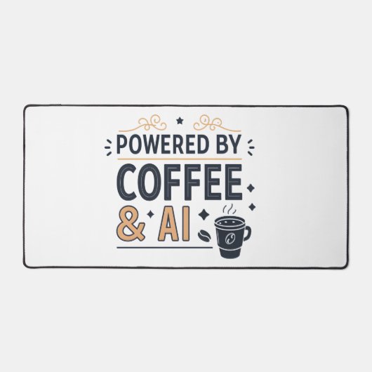 Alimenté par le Café & l'IA Retro Tech Vector (Recto)