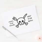 Alimenter les pauvres Mangez les riches - Sticker  (Enveloppe)