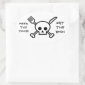 Alimenter les pauvres Mangez les riches - Sticker  (Sac)