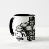 Alimenter Vos Muscles Gym Motivation Mug (Devant gauche)
