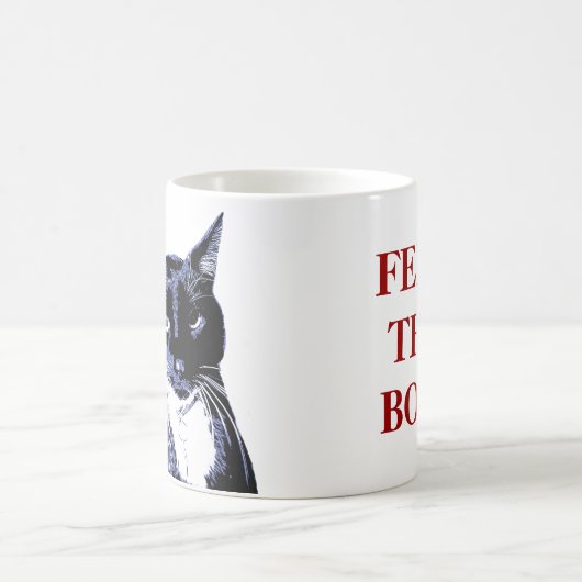 "ALIMENTEZ LE HUER !" Tasse de chat (Centre)